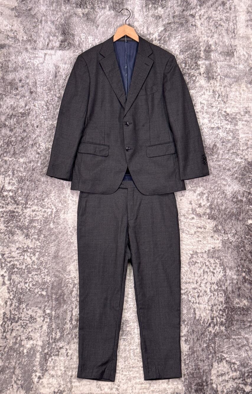 SUITSUPPLY Napoli Suit 38 Short Mens Gray Italian Wool Slim Fit